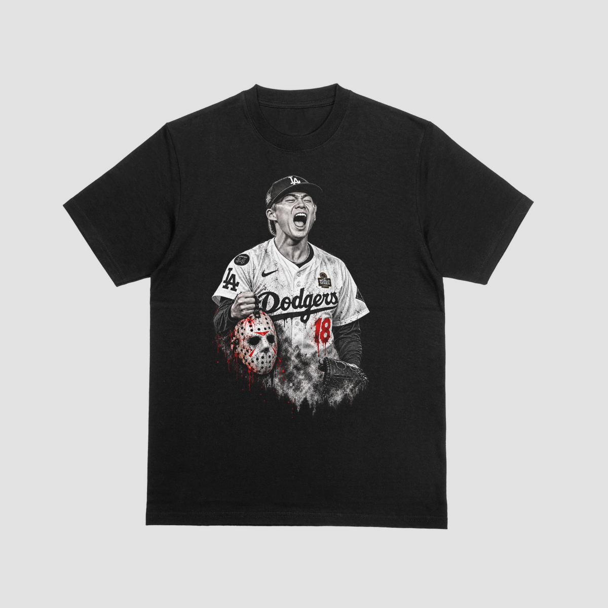 Dodgers Halloween Jason Mask – Tee, Crewneck & Hoodie